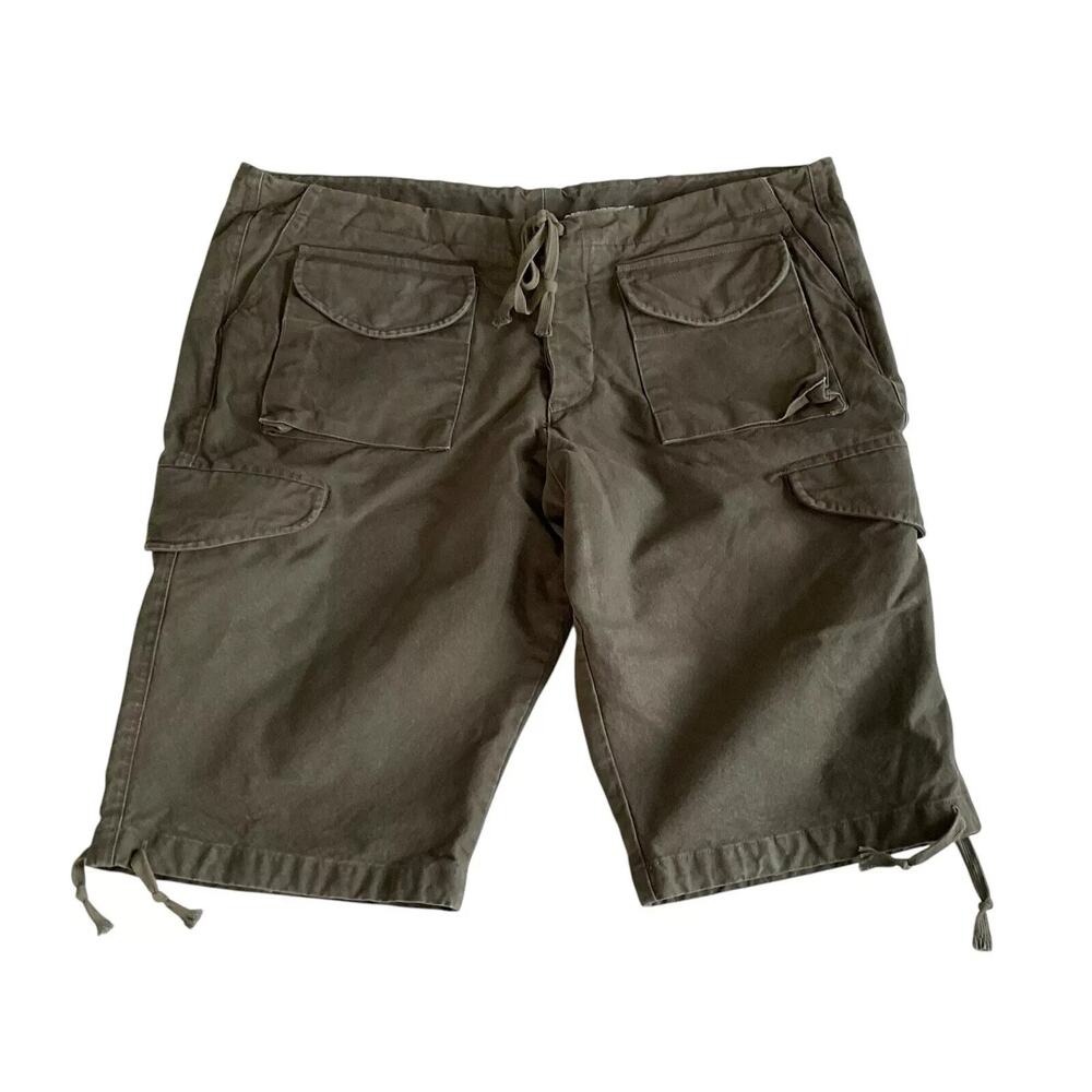 Greg Lauren Army Green Cargo Shorts Size (3) L